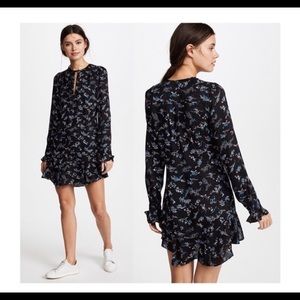 Veronica Beard Preston Floral Print Silk Dress